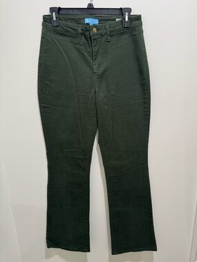 Draper James Olive Green Stretch Flare Pants Size 10